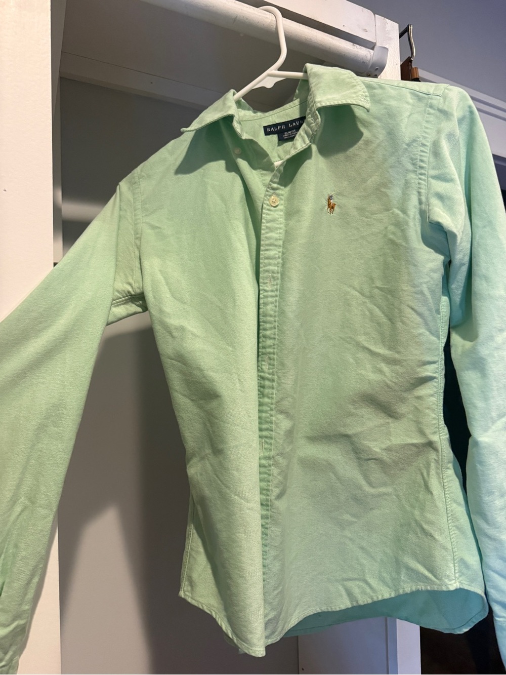 Ralph Lauren Light Mint Green Button-Down Oxford Shirt